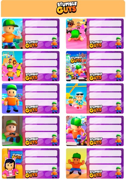 Stumble Guys Defter Etiketi