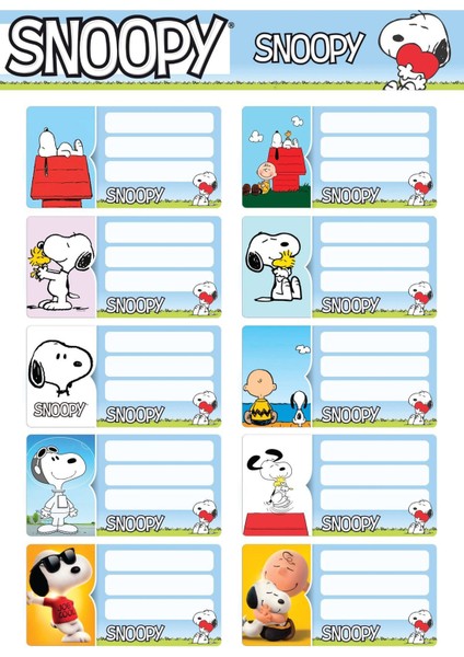 Snoopy Defter Etiketi