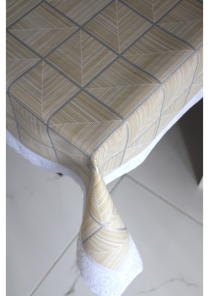 120X150 Zemin Kaydırmaz Silinebilir Muşamba Masa Örtüsü Kahvekaremetalik modelleri