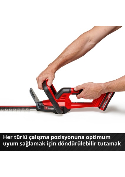 Akülü Çit Budama GC-CH 18/50 Li Solo Power X-Change (Li-Ion, 18V, metal dişli sistemi, alüminyum bıçak koruması, kılıf, akü ve şarj cihazı dahil değildir) - 3410945