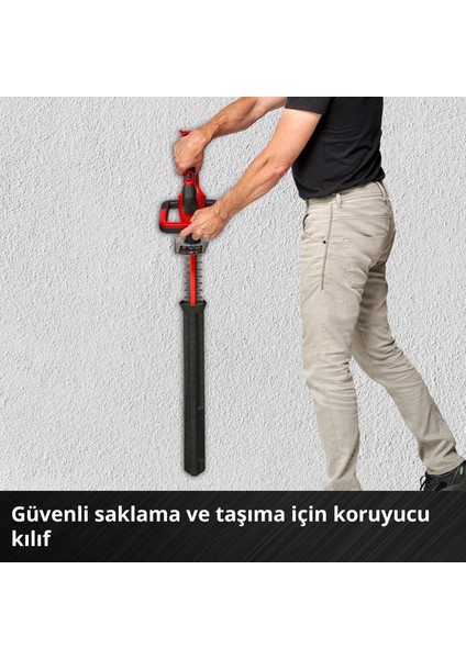Akülü Çit Budama GC-CH 18/50 Li Solo Power X-Change (Li-Ion, 18V, metal dişli sistemi, alüminyum bıçak koruması, kılıf, akü ve şarj cihazı dahil değildir) - 3410945