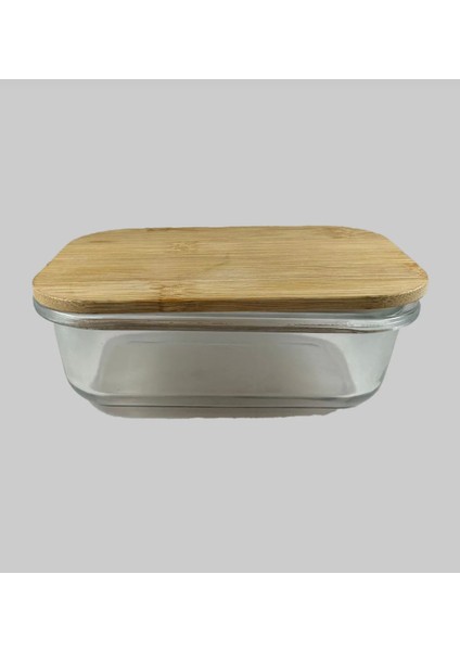 Roy Bambu Vakumlu Kapaklı Dikdörtgen Borcam Saklama Kabı 450ML 10,5X15CM fiyatları