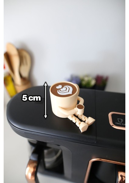 3'lü Sevimli Latte Kahve Köşesi Seti - Ayaklı Latteart Seti