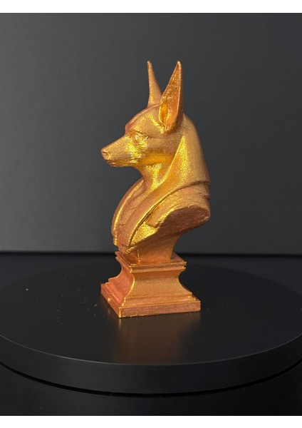 Antik Altın Renkli Anubis Büstü Dekoratif Obje – Mısır Temalı Heykel fiyatları