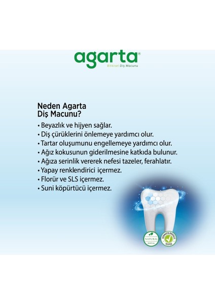 Doğal Diş Macunu 100ML Bitki Özlü (12 Li Set) indirimleri