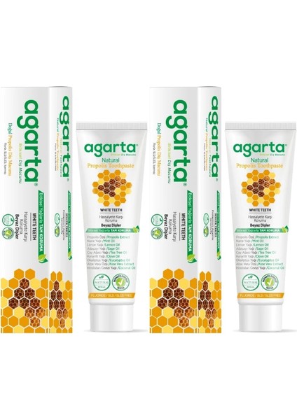 Doğal Diş Macunu 100ML Propolisli (2 Li Set)