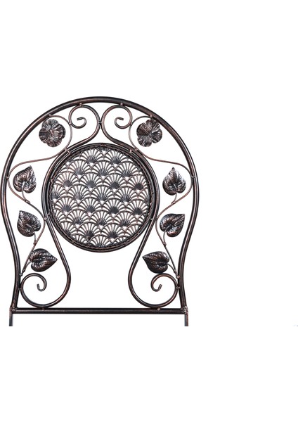 Ferforje Metal Masa Sandalye Seti Brown MG43 fiyatları
