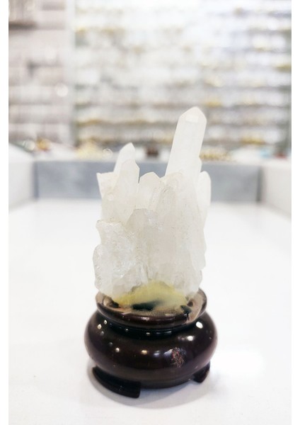 Sertifikalı Standlı Kristal Kuvars Taşı Işlenmemiş Doğaltaş Parça