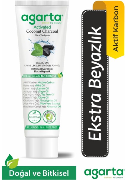 Doğal Diş Macunu 100ML Aktif Karbonlu (2 Li Set) modelleri