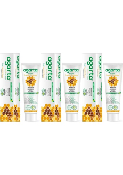 Doğal Diş Macunu 100ML Propolisli (3 Lü Set)