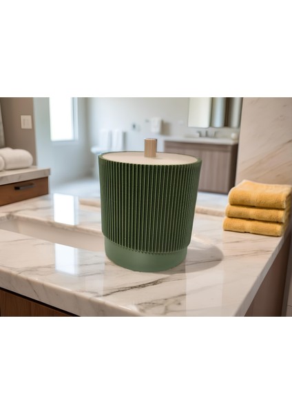 Otomatik Kapanan Şık Kulak Çubuğu Organizeri – Kulak Çöpü, Kulak Pamuğu Kutusu - Modern Tasarım