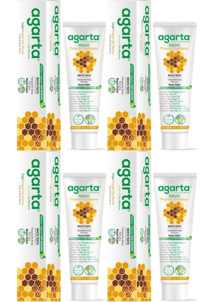 Doğal Diş Macunu 100ML Propolisli (4 Lü Set)