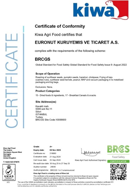 Kuruyemiş Kavrulmuş Antep Fıstığı 40 gr x 12 Adet (480 gr)