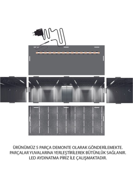 LED Aydınlatmalı Araba Koleksiyon Vitrini Garaj fırsatları