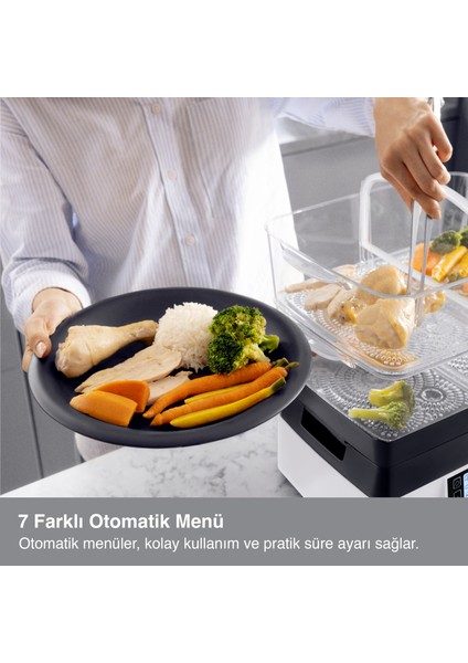 Premium Steam 1800W 18 Litre Buharlı Pişirici