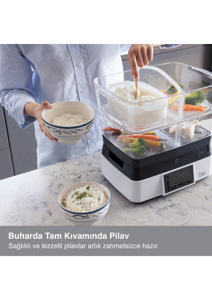 Premium Steam 1800W 18 Litre Buharlı Pişirici