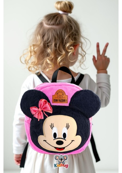 Isimli Kız Çanta Minnie Mouse Çanta | Kişiye Özel Isimli | Çocuk Sırt Çantası 0- 8 Yaş KidHug