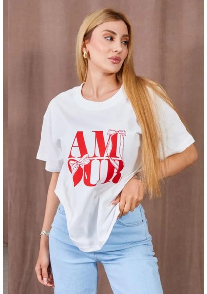 Kadın Baskılı Oversize Tişört fiyatları