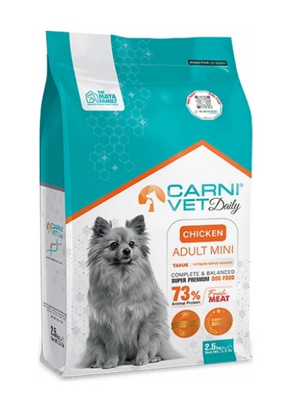 Daily Mini Küçük Irk Tavuklu Yetişkin Köpek Maması – 2.5 kg