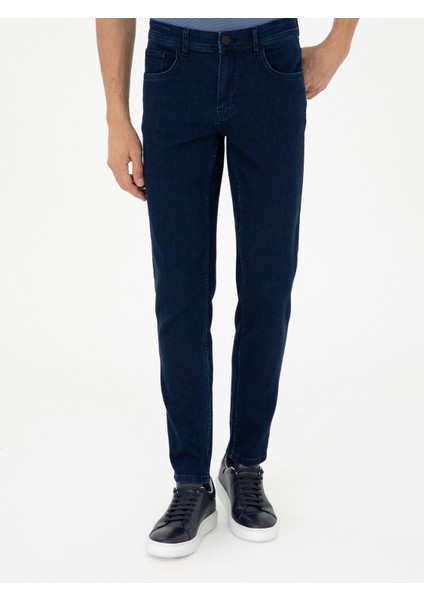 Erkek Açık Lacivert Slim Fit Jean Pantolon 50290518-VR059 fiyatları
