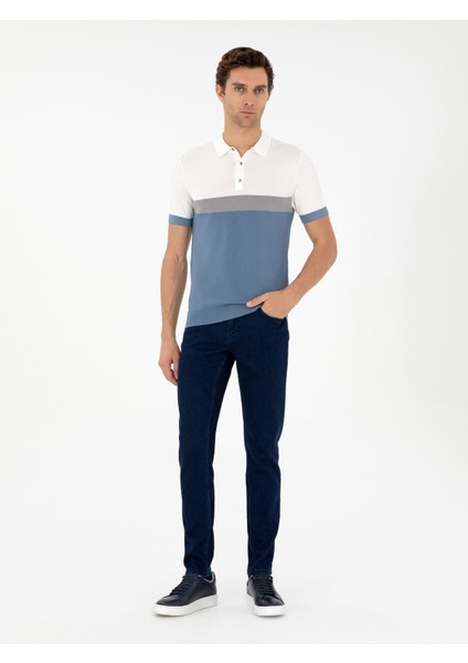 Erkek Açık Lacivert Slim Fit Jean Pantolon 50290518-VR059 modelleri
