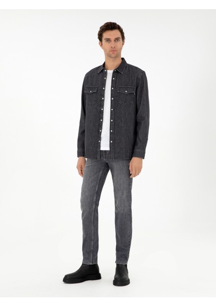 Erkek Antrasit Slim Fit Jean Pantolon 50290520-VR006