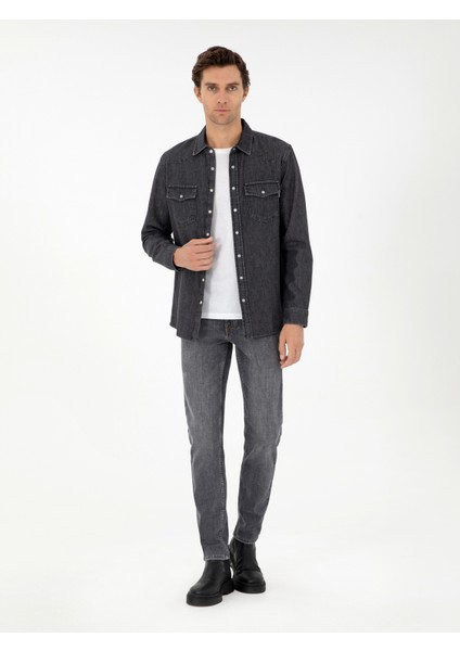 Erkek Antrasit Slim Fit Jean Pantolon 50290520-VR006