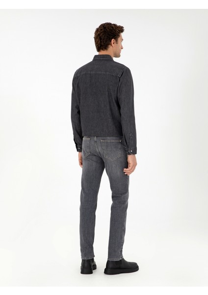 Erkek Antrasit Slim Fit Jean Pantolon 50290520-VR006
