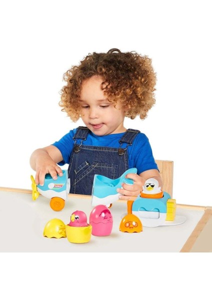 73147 Tomy - 2si1 Arada Uçak ve Saklambaçlı Yumurtalar 12-36 Ay