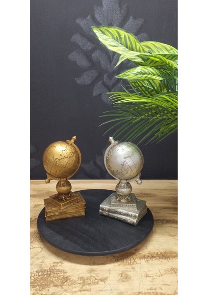 Dekoratif Kitaplı Dünya Biblo