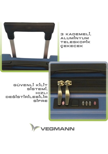 Tartılı Scavel Mavi Büyük Boy Valiz modelleri