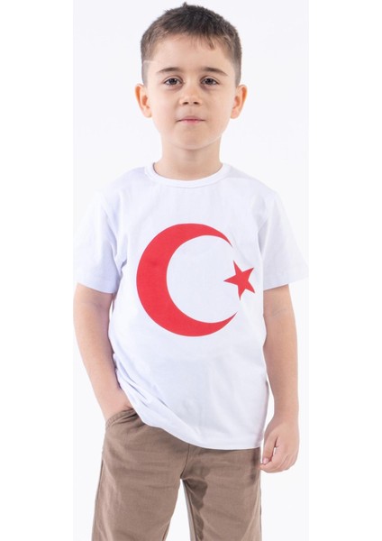 Türk Bayraklı Atatürk Baskılı T-Shirt (3 Adet Fiyatı) 4-14 Yaş Kız-Erkek indirimleri
