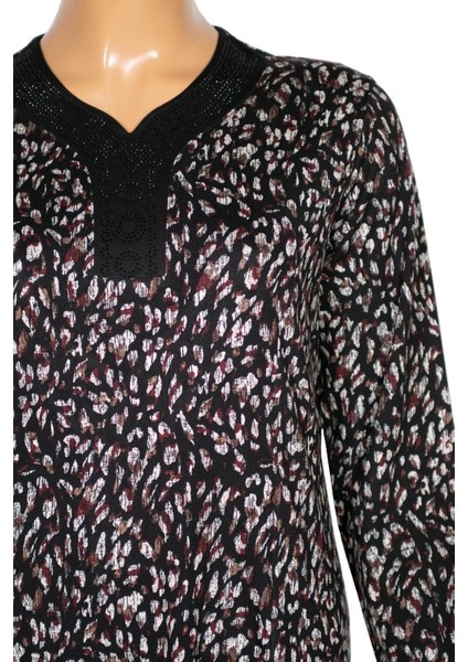 Kadın Demet Büyük Beden Kuplu Boydan Siyah Elbise Desen 74 fiyatları