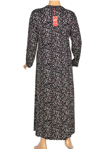 Kadın Demet Büyük Beden Kuplu Boydan Siyah Elbise Desen 74 modelleri