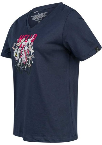 Alone Baskılı V Yaka Kadın T-Shirt 402