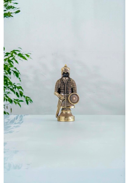 Zirkon Taşlı Gold Fetih Zırhı Biblo 11*21 cm fiyatları