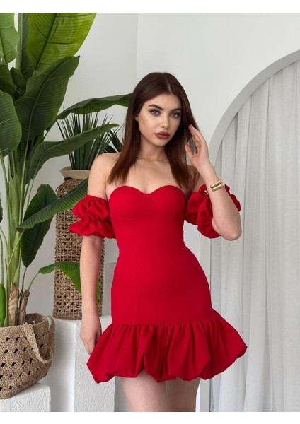 Peyda Straplez Elbise