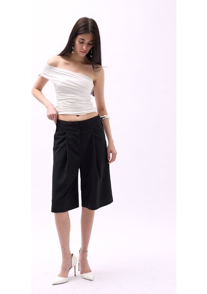 Tek Omuz Büzgülü Bluz