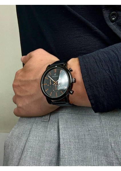 Denacci Black Cord Old Money Wristhwatch