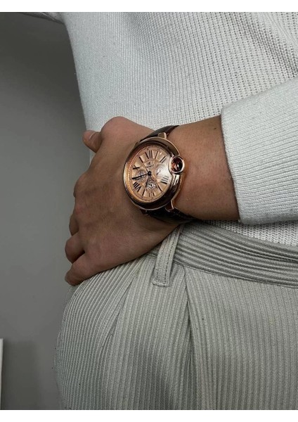 Denacci Vintage Brown Cord Wristhwatch