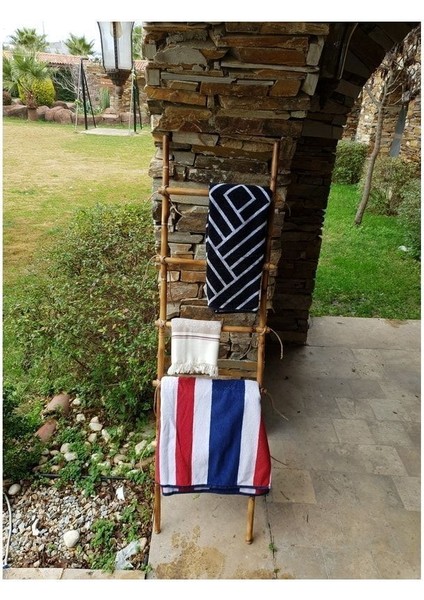 Dekoratif Merdiven ,jüt Ipli 5 Katlı Bambu Banyo Mutfak Havlu Askısı Demonte Merdiven Havluluk modelleri