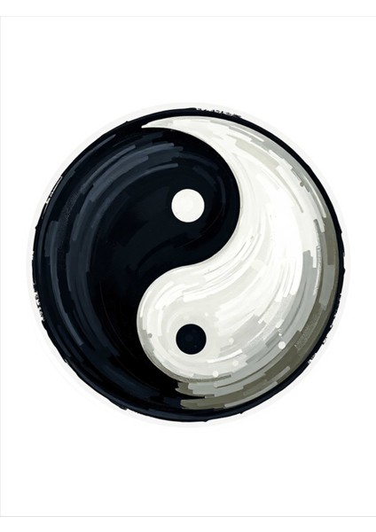 10X10 cm Yin ve Yang Sticker Laptop Kask Araba Motor Defter Sticker