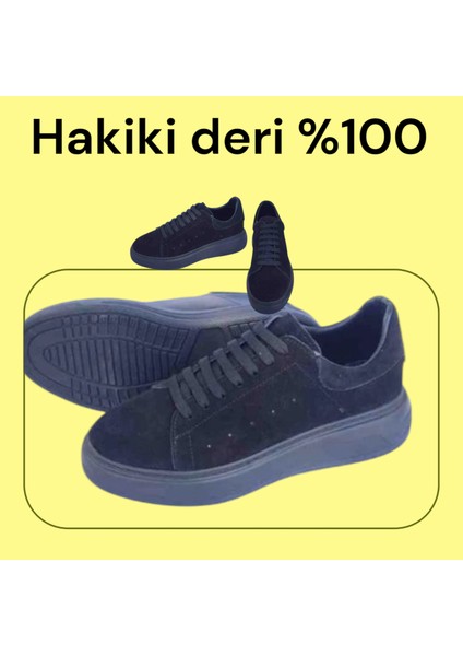 2485 Siyah Süet Deri Ayakkabı