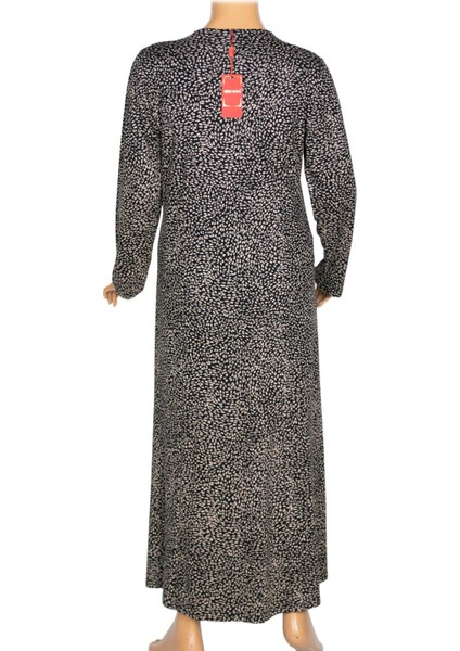 Kadın Demet Büyük Beden Kuplu Boydan Siyah Elbise Desen 69 modelleri