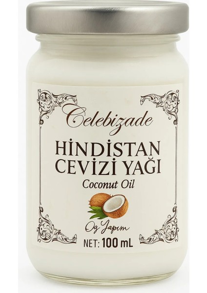Doğal Hindistan Cevizi Yağı 100 ml – Cilt, Saç ve Yemeklik Kullanıma Uygu
