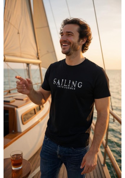 Erkek Nakış Baskılı Yumuşak Pamuklu T-Shirt modelleri