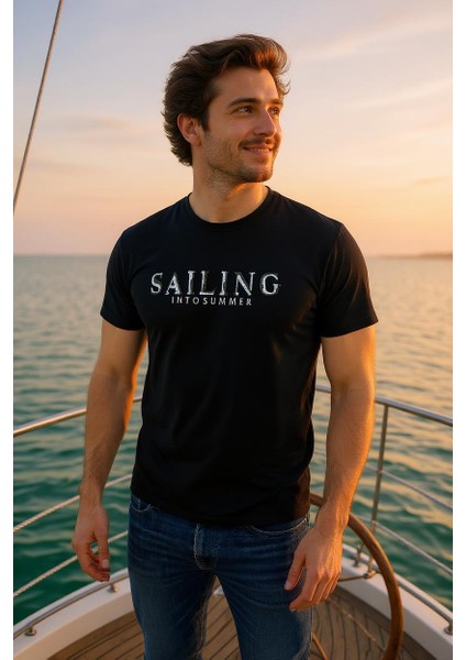 Erkek Nakış Baskılı Yumuşak Pamuklu T-Shirt indirimleri