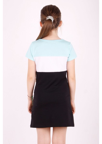 Kız Çocuk Stop Baskılı Renkli Elbise modelleri