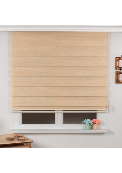 Networkavm Düz Sütlü Kahverengi R-06 Zebra Perde modelleri