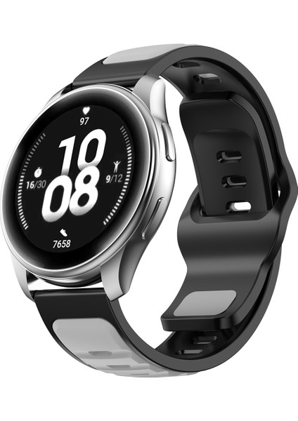 Huawei Watch Gt4 46 mm Ile Uyumlu Çift Renkli Yumuşak Dokulu (22 Mm) Silikon Kordon